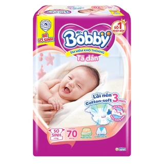 Tã dán sơ sinh Bobby XS70 mới- Lõi nén thần kỳ 3mm