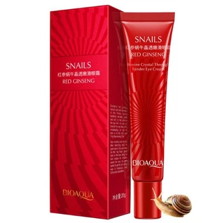 Kem Dưỡng Ẩm Làm mờ Nhăn, Thâm Quầng Mắt BIOAQUA Snail Red Ginseng 20g