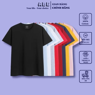 Áo phông trơn nhiều màu Basic T ABE Cotton 100% co giãn 2 chiều form rộng