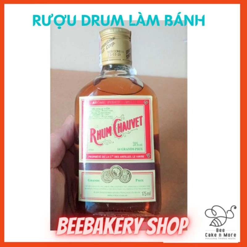 Nguyên liệu làm bánh hương RUM Rhum hiệu CHAUVET - Chai NHỎ 175ml