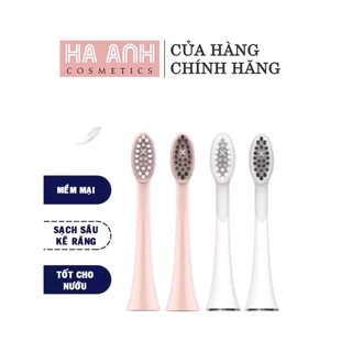 Bộ 2 Đầu Bàn Chải Điện Halio Sonic Whitening Electric Toothbrush White