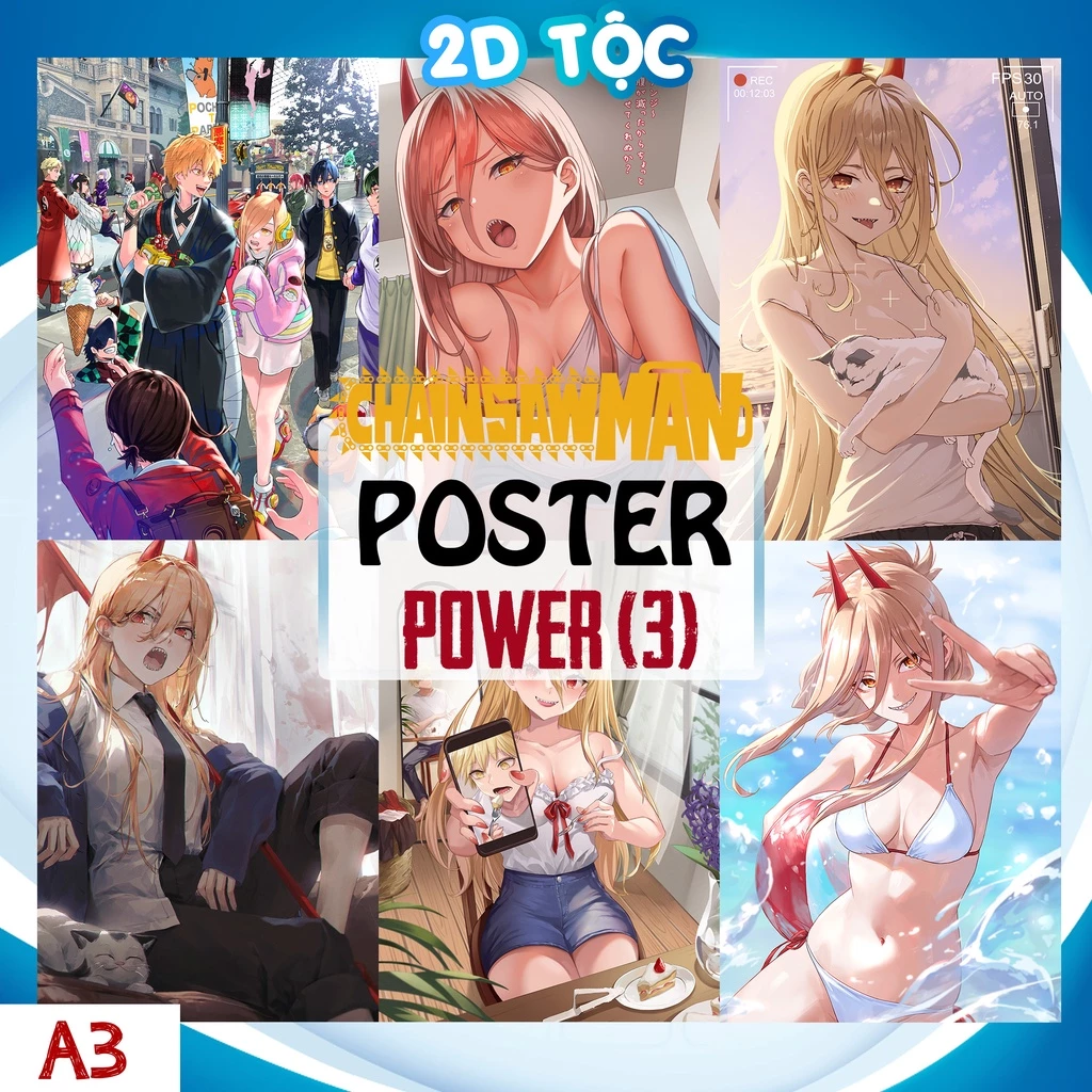 Poster A3 Power (3) Anime Manga Chainsaw Man – 2D Tộc Shop