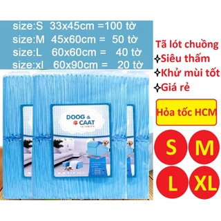 (Hỏa tốc HCM) [ĐỦ SIZE] Tã lót chuồng/ tã lót khay cho chó mèo doog & caat size S,M,L,XL