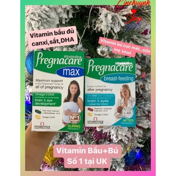 💦💦VITAMIN TỔNG HƠP BẦU,BÚ PREGNACARE UK ANH DÀNH CHO MẸ TRƯỚC VÀ SAU SINH💦💦