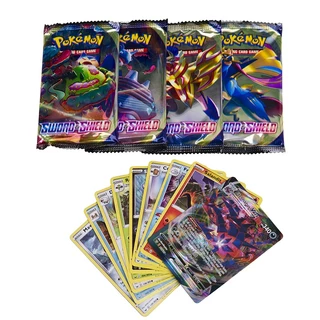 54 cái thẻ pokemon vàng tiếng anh vmax game card trainer năng lượng đặc biệt tcg bộ sưu tập đồ chơi trẻ em