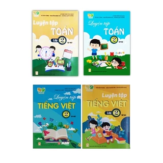 Sách - Combo 4 cuốn Luyện tập Toán + Tiếng Việt Lớp 2 ( Kết Nối Tri Thức )