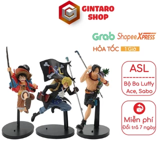 Mô hình One Piece Luffy Ace Sabo cực kỳ nét và chi tiết, Mô hình nhân vật bộ 3 anh em Luffy Ace Sabo ASL GINTARO SHOP