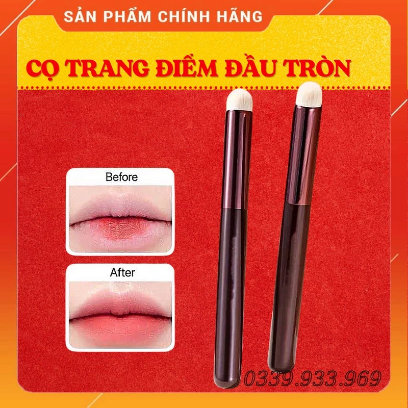 Cọ Trang Điểm - Cọ Đánh Son, Phấn Mắt, Che Khuyết Điểm Đầu Cọ Tròn Mềm Mịn