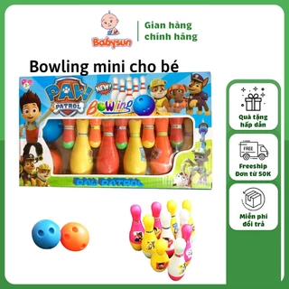 Bộ đồ chơi Bowling cỡ nhỏ bằng nhựa cho trẻ vui chơi và vận động thể chất