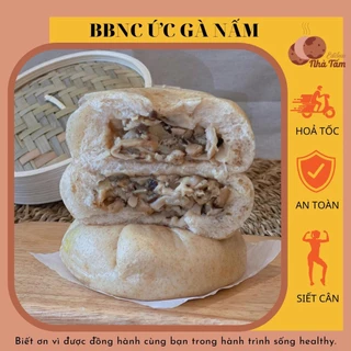 BÁNH BAO NGUYÊN CÁM MEN TƯƠI GÀ NẤM EATCLEAN EAT CLEAN