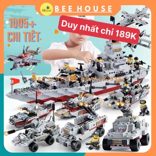 [1000 CHI TIẾT] BỘ ĐỒ CHƠI LẮP GHÉP XẾP HÌNH CẢNH SÁT,Lắp Ghép OTO,ROBOT,THUYỀN,TRỰC THĂNG,Lắp ráp tàu