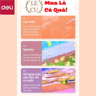 Bút sáp dầu cao cấp Deli - 12/24/36 Màu - 72133 [Deli]