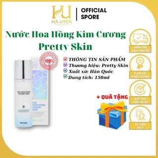 Nước Hoa Hồng Kim Cương Pretty Skin Pure Brightening Diamond Toner, Se Khít Lỗ Chân Lông & Chống Lão Hóa 150ml [ Auth ]