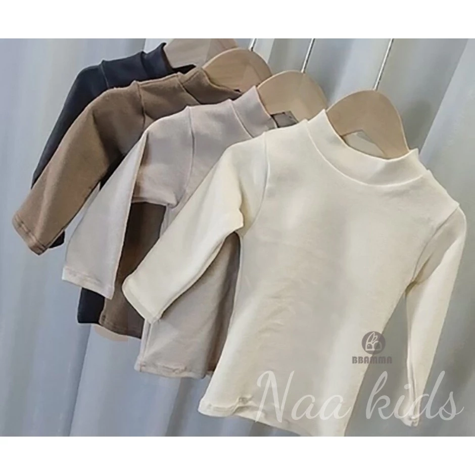 Áo giữ nhiệt cho bé ,áo giữ nhiệt cổ 3 phân cho bé trai và bé gái chất liệu thun cotton cao cấp