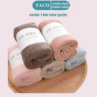 Khăn tắm lông cừu hàn quốc cao cấp 70x140 cm chất bông siêu mềm mịn Faco