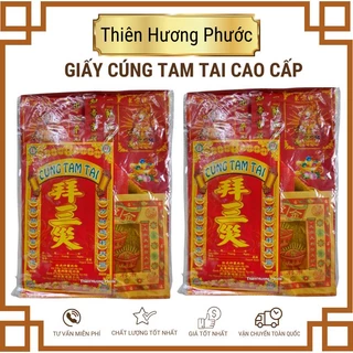 Cúng tam tai cao cấp vàng mã