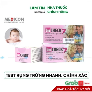 Que thử rụng trứng biocheck chính hãng  - biết chính xác ngày rụng trứng hộp { hộp 7 que } - che tên khi giao