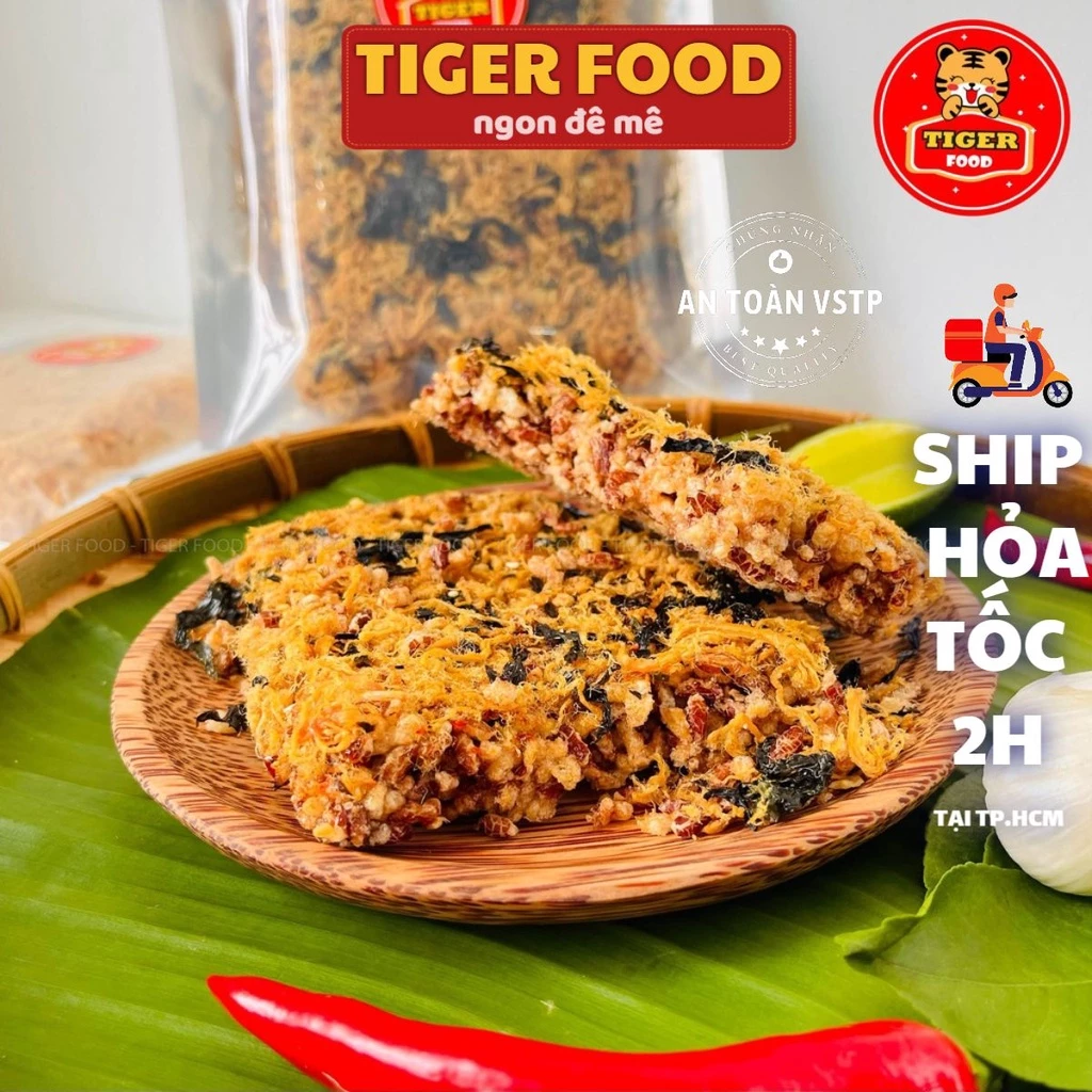 Cơm Cháy Gạo Lức Rong Biển Siêu Chà Bông 💖TIGER FOOD💖 100g Cơm Cháy Gạo Lức Rong Biển Siêu Ngon - Đồ Ăn Vặt Sài Gòn