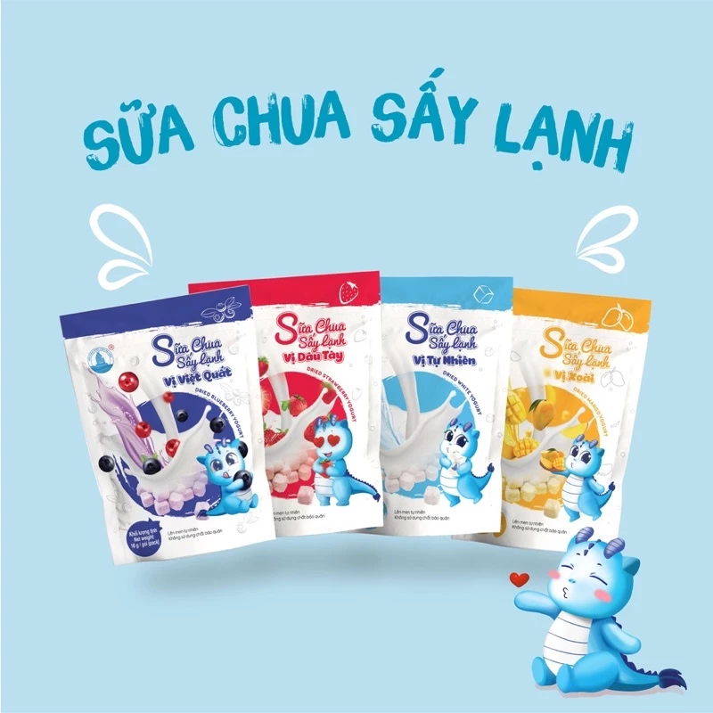 SỮA CHUA SẤY LẠNH HẠ LONG VỊ XOÀI/ DÂU TÂY/ VIỆT QUẤT/ TỰ NHIÊN GÓI 16G/ SỮA CHUA TRÂN CHÂU HẠ LONG/ SỮA CHUA KHÔ