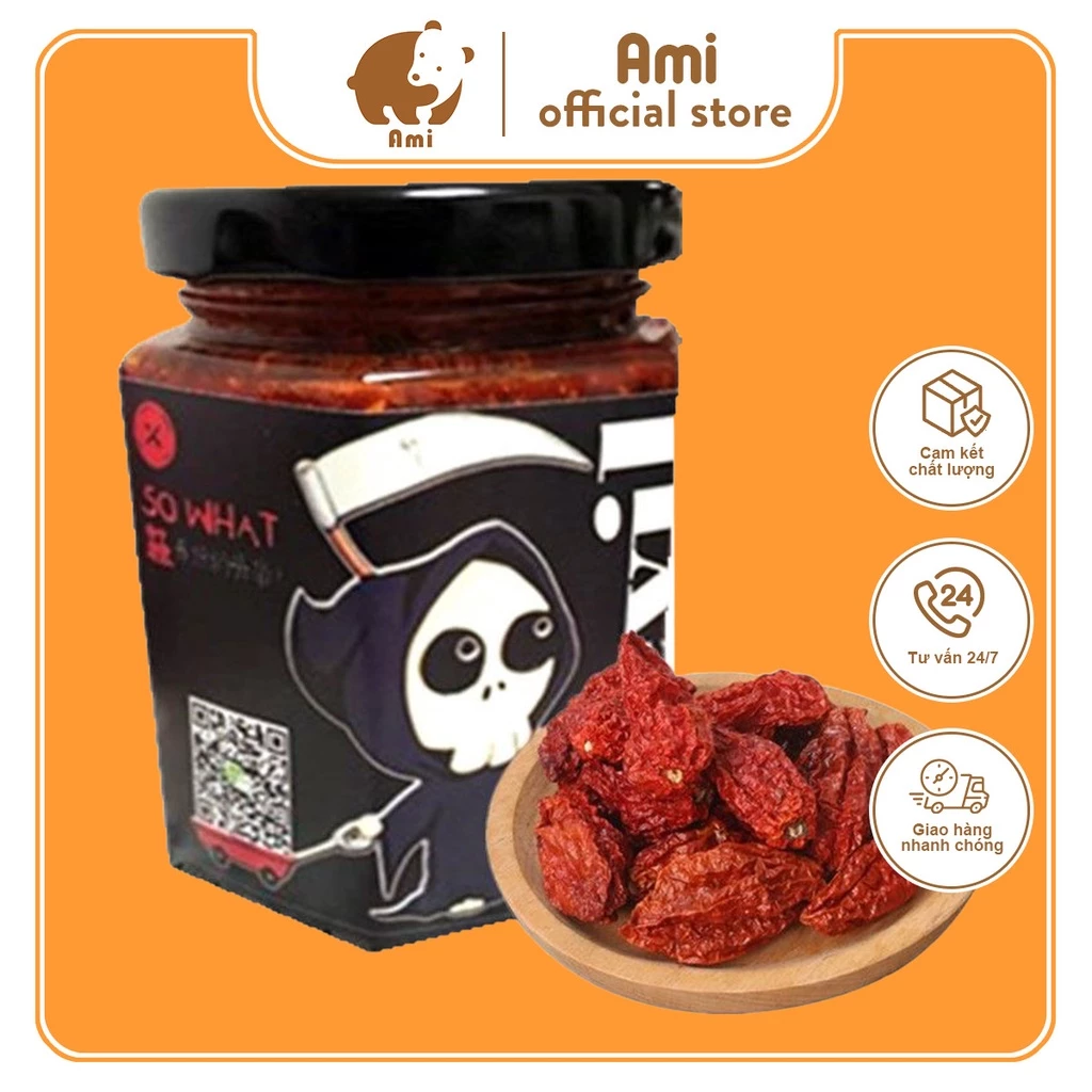 Ớt ma chưng dầu ⚡ ƯU ĐÃI KHỦNG ⚡ Ớt chưng siêu cay Jolokia Bhut hũ 200g