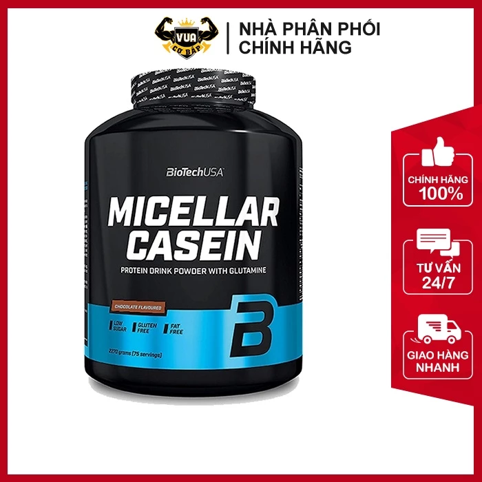 Sữa Tăng Cơ Micellar Casein BiotechUSA – Dưỡng Cơ Ban Đêm Hộp 5lbs