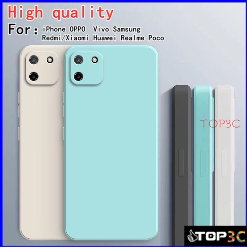 Ốp Điện Thoại Màu Trơn Cho Realme C11 C20 C11 2021 C21 C21Y C25Y C15 C12 Realme C30 c30s YT