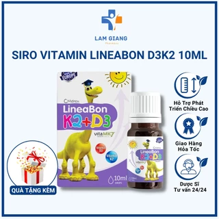 Siro vitamin Lineabon D3K2 10ml bổ sung canxi, giúp bé phát triển chiều cao - Lam Giang Pharmacy