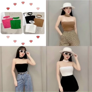 Áo ống croptop ôm body kèm vòng cổ vải đẹp