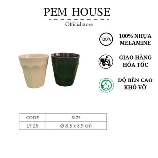 Ly Nhựa Melamine Màu/ Đen- LY26N