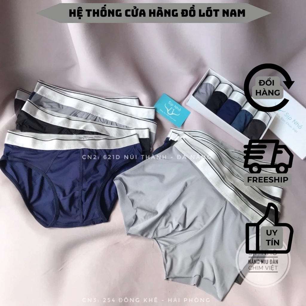 Quần sịp đùi nam thun lạnh combo 5 cái sale bị lem màu lưng