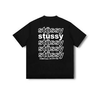 Áo Thun Unisex Form Rộng Áo thun Stussy Italic 100% cotton