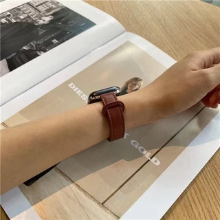 Dây đồng hồ da thật khóa đôi，Cho ĐồNg Hồ Apple Watch 9 45mm 41mm 40mm 44mm 38mm 42mm 49mm Series 8 7 SE 6 5 4 3 2