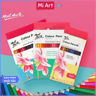 [Hỏa Tốc HCM] Bộ Bút Chì Màu Cao Cấp Mont Marte 12/24/36 Màu - Colour Pencils Signature - MPN0094/MPN0095/MPN0096