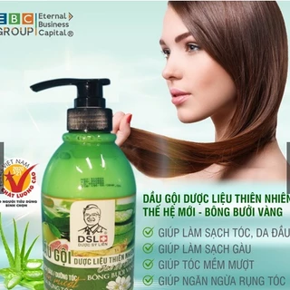 Dầu gội dược liệu thiên nhiên thế hệ mới Bông bưởi vàng 500g giảm rụng tóc,mượt tóc,sạch gàu