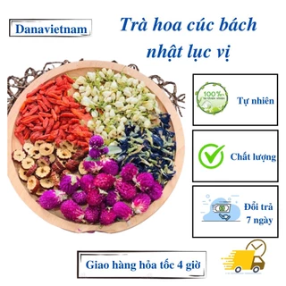 1 gói dùng thử trà bách nhật hoa lục vị sáng mắt, đẹp da