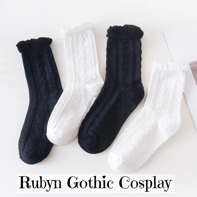 (Sẵn) Tất Lolita Đơn Giản Dễ Phối