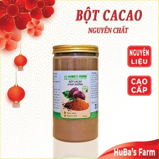 Bột cacao nguyên chất 100% không đường HuBa's Farm, bột ca cao dinh dưỡng loại1 thơm ngon tự nhiên, giảm stress hiệu quả