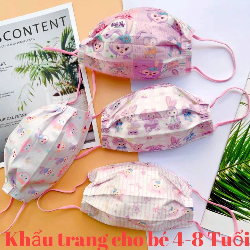 Set 5 Cái Khẩu Trang Cho Bé In Hình Hoạ Tiết Siêu Dễ Thương