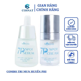 Combo serum mụn kem chấm mụn Huyền Phi 7P sạch mụn hoàn toàn phục hồi cấp ẩm cho da