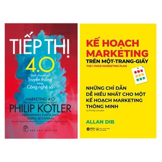 Sách - Combo 2Q Marketing: Tiếp Thị 4.0 + Kế Hoạch Marketing Trên Một Trang Giấy