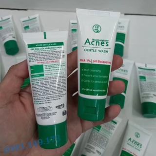 Sữa rửa mặt Acnes Gentle Wash cho da mụn- Hàng khuyến mãi 25g