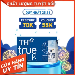 Thùng 48 hộp sữa tươi tiệt trùng có đường TH True Milk 180ml (180ml x 48)