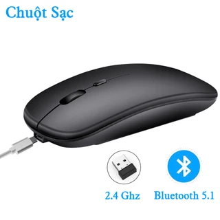 Chuột không dây + Bluetooth , Pin sạc, Kiwi Dual A1 , chống ồn cho laptop, điện thoại, máy tính bảng... -dc4907