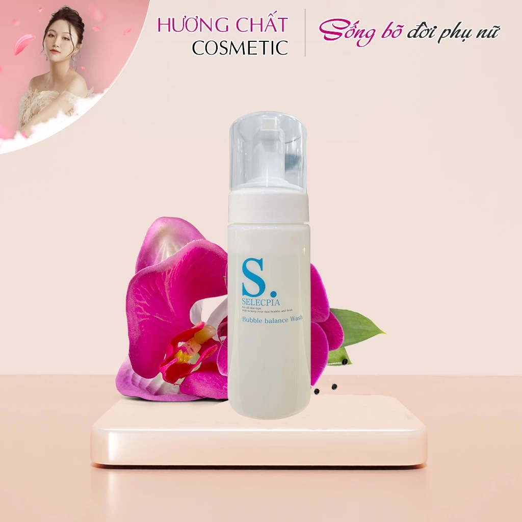 Sữa rửa mặt dạng bọt Selecpia làm sạch da mặt giảm mụn 150ml - Hương Chất Cosmetic