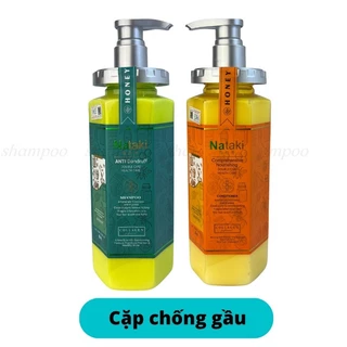 Cặp Dầu Gội Xả Chống Tri Gầu Nataki Cao Cấp Mới 760mlx2