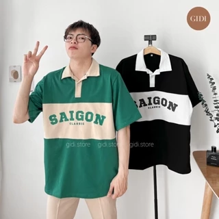 Áo POLO SAIGON Nam Nữ Unisex Phong Cách Ulzzang - Áo thun có cổ chất Cotton thoáng mát không nhăn GIDI