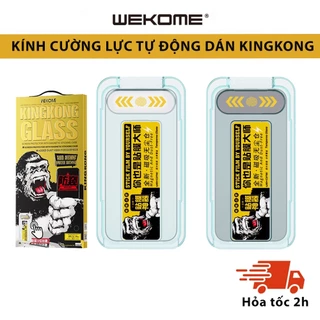 [CÓ KHUNG TỰ DÁN]Kính Cường lực KingKong WEKOME CHỐNG NHÌN TRỘM, TỰ LẤY BỤI IPHONE X XS 11 12 13 14 15 PLUS PRO MAX