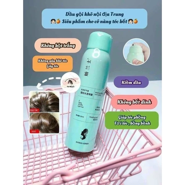 Dầu gội khô - Xịt tóc khô chuẩn chính hãng