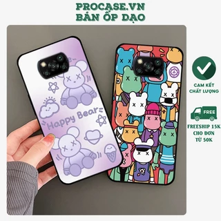 Ốp lưng Xiaomi Poco X3 / Poco X3 Pro in hình bearbrick, kwas cute, dễ thương. ốp chống sốc bền đẹp