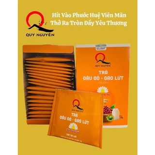 Trà Gạo Lứt Đậu Đỏ Túi Lọc Quy Nguyên hộp 22 túi lọc